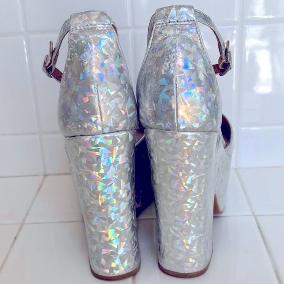 Vintage 90’s Platform Holographic Disco Jeffrey Campbell Rave Halloween - Picture 4 of 4